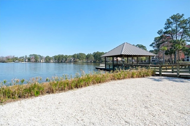 exterior space with a gazebo