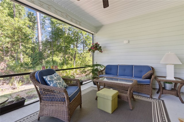 view of sunroom / solarium