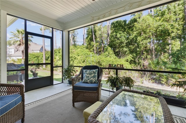 view of sunroom / solarium