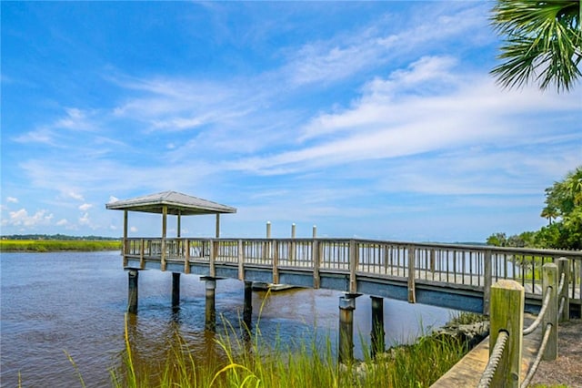 373 Harbour Island Cir, Waverly, GA 31565 - dock featuring a water view