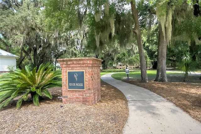 373 Harbour Island Cir, Waverly, GA 31565 - community / neighborhood sign with view of scattered trees