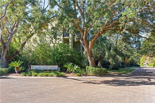 view of community sign