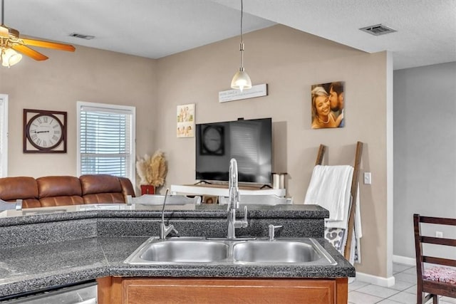 203 Hendrix St NE, Ludowici, GA 31316 - kitchen with open floor plan, a sink, and visible vents