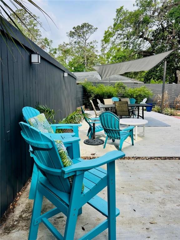 view of patio featuring a fenced backyard