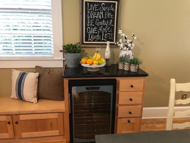 bar featuring beverage cooler