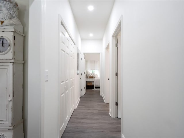 1007 Elbert Ext, Darien, GA 31305 - corridor with recessed lighting and wood finished floors