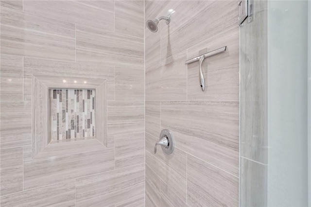 room details with tiled shower