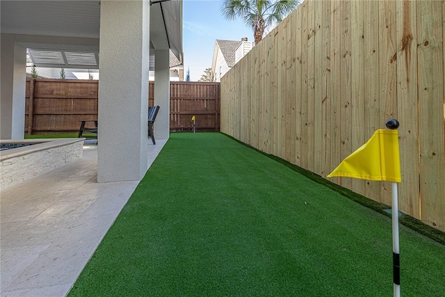 view of yard with a patio