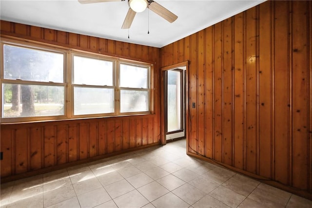4365 US Highway 341, Jesup, GA 31545 - spare room featuring wood walls and ceiling fan
