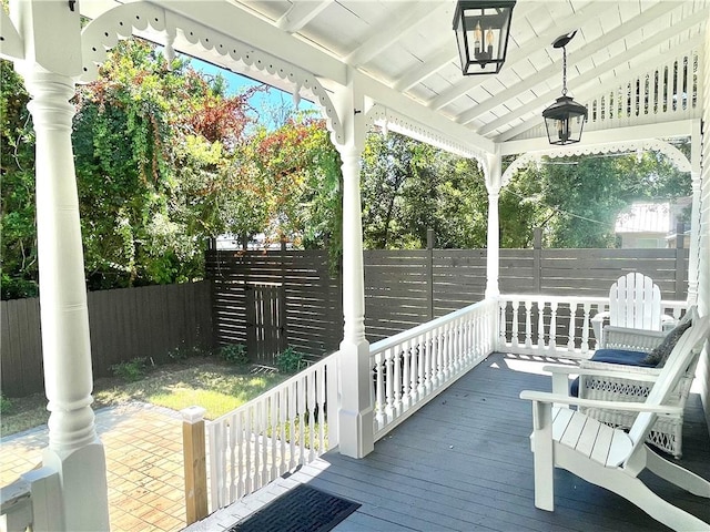 1915 Union St, Brunswick, GA 31520 - deck featuring a fenced backyard