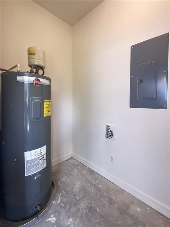 348 Moss Creek Ln, Brunswick, GA 31522 - utility room with water heater and electric panel