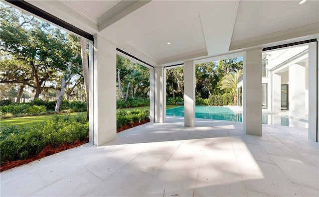 unfurnished sunroom with plenty of natural light