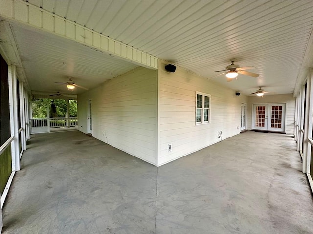 5577 Strickland Rd, Waycross, GA 31503 - view of patio / terrace featuring french doors and ceiling fan