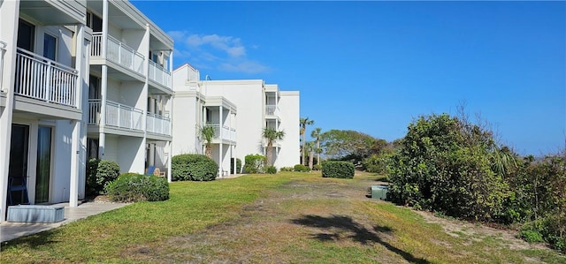 exterior space with a lawn