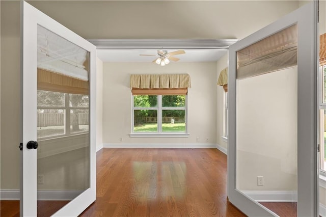 114 Wedge Wood Ct, Brunswick, GA 31525 - hallway featuring wood finished floors and baseboards