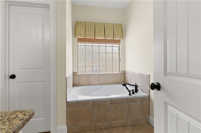 114 Wedge Wood Ct, Brunswick, GA 31525 - full bath with a garden tub and tile patterned flooring