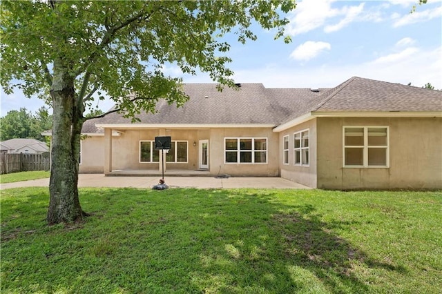 114 Wedge Wood Ct, Brunswick, GA 31525 - rear view of property with a shingled roof, stucco siding, and a patio