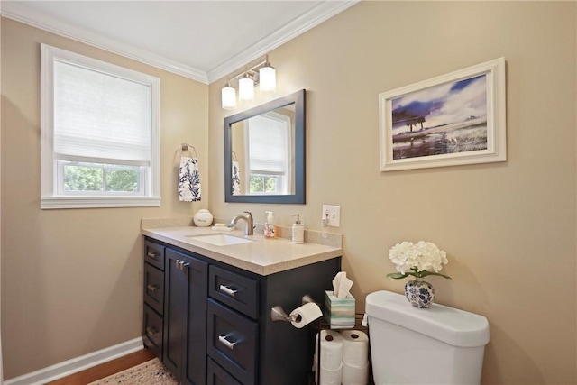 314 King David Rd, Jesup, GA 31545 - bathroom with vanity and ornamental molding
