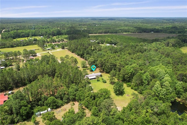 314 King David Rd, Jesup, GA 31545 - aerial view of property and surrounding area with a heavily wooded area