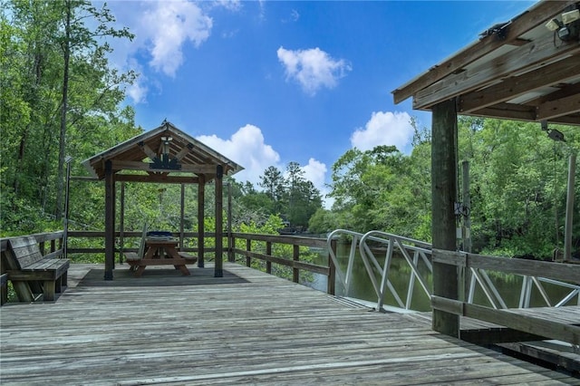 4068 3r Fish Camp Rd, White Oak, GA 31568 - wooden deck with a gazebo