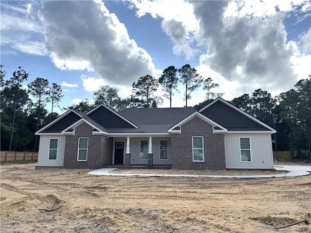193 W Melody Dr, Jesup, GA 31545 - view of front of property featuring brick siding and covered porch
