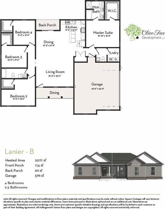 193 W Melody Dr, Jesup, GA 31545 - view of property floor plan