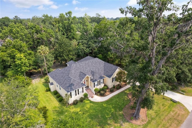 127 Clipper Bay Rd, Brunswick, GA 31523 - aerial view of property and surrounding area with a heavily wooded area