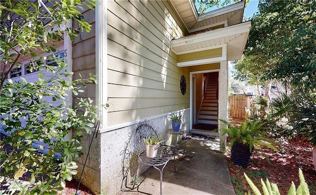 view of doorway to property