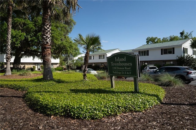 view of community sign
