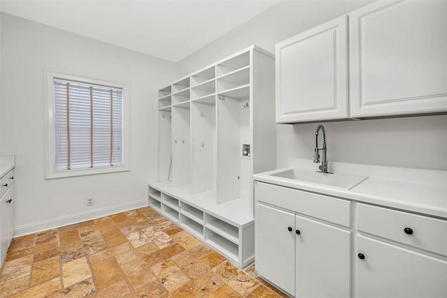 mudroom featuring sink