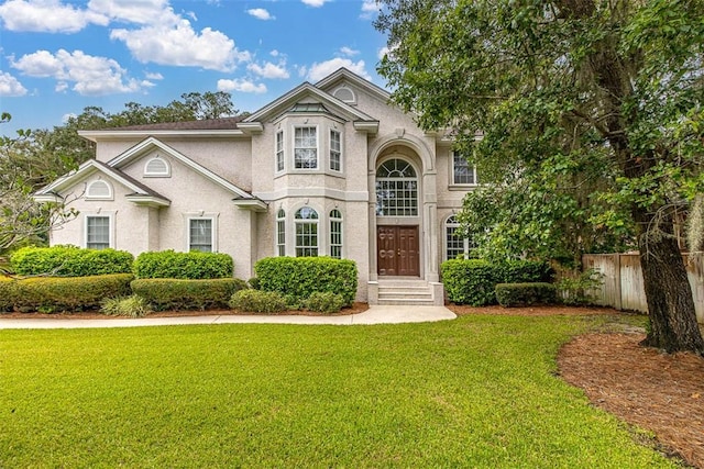 view of front property with a front yard