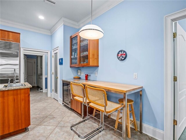 room details with a tile fireplace