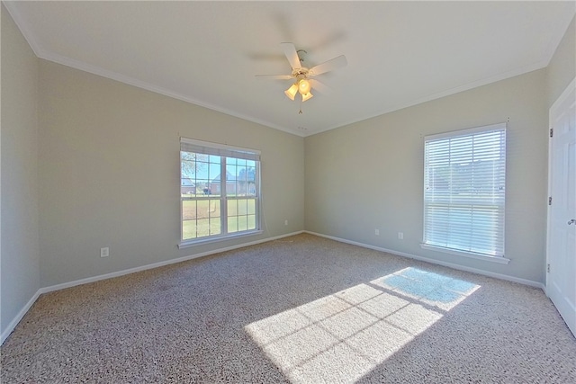 6121 Stoney Brook Dr, Blackshear, GA 31516 - unfurnished room with plenty of natural light, ceiling fan, and ornamental molding