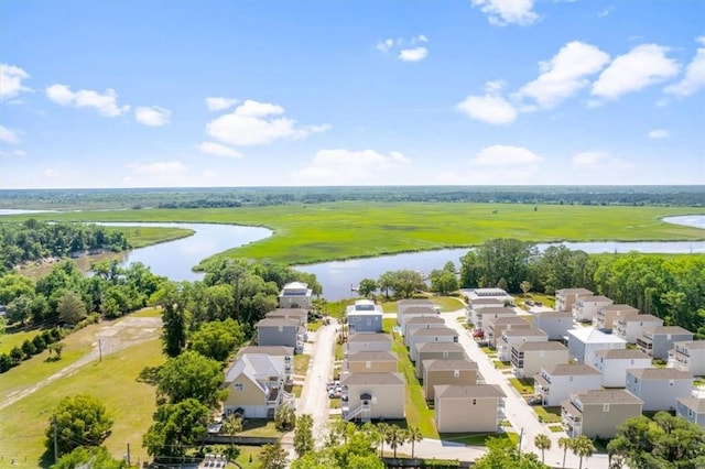 102 Cathead Ln, Darien, GA 31305 - drone / aerial view featuring a water view and a residential view