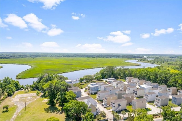 102 Cathead Ln, Darien, GA 31305 - drone / aerial view featuring a water view and a residential view