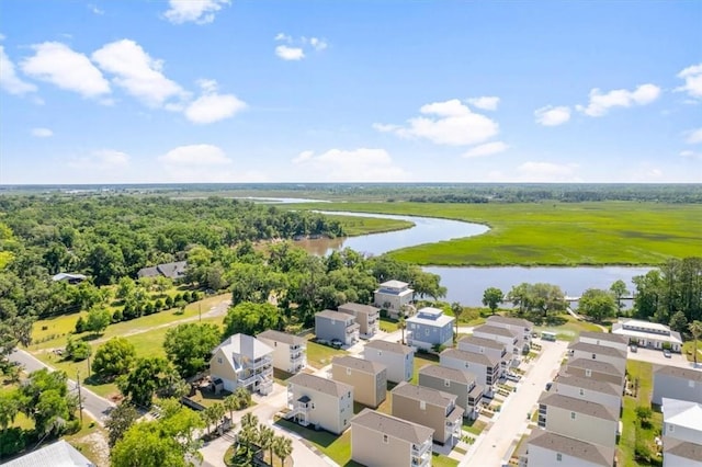102 Cathead Ln, Darien, GA 31305 - birds eye view of property featuring a water view and a residential view