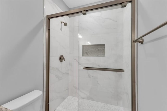 1329 New Castle St, Savannah, GA 31415 - full bathroom with toilet and a marble finish shower