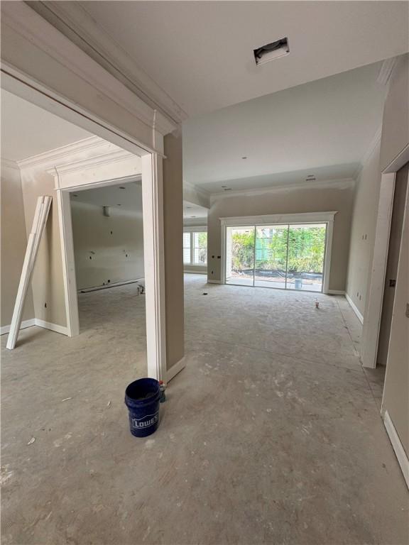 102 Bluebird Ct, Saint Marys, GA 31558 - hallway featuring crown molding