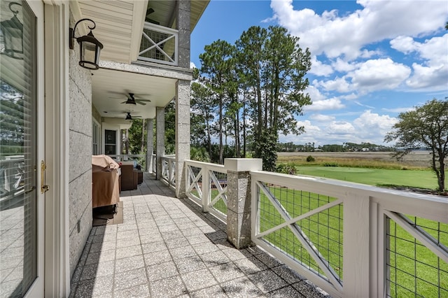 view of patio featuring grilling area