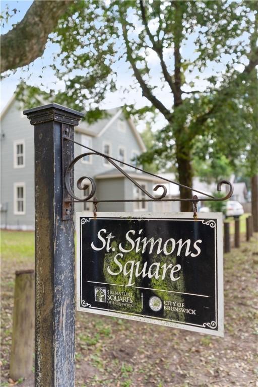 view of community sign