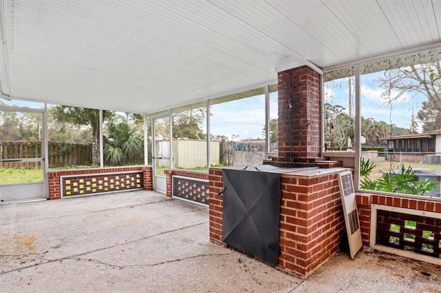 view of sunroom