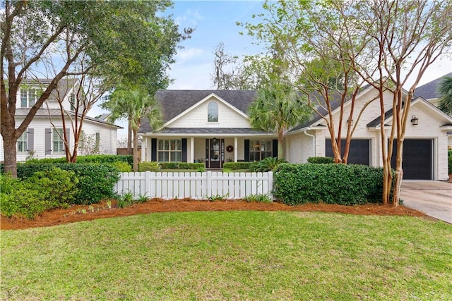 1045 Sinclair Pointe Pt, Saint Simons Island, GA 31522 - view of front of property featuring driveway, an attached garage, and covered porch