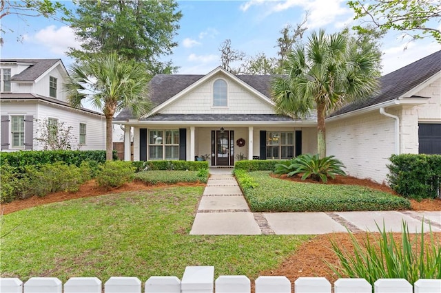 1045 Sinclair Pointe Pt, Saint Simons Island, GA 31522 - view of front of home with covered porch and a front yard