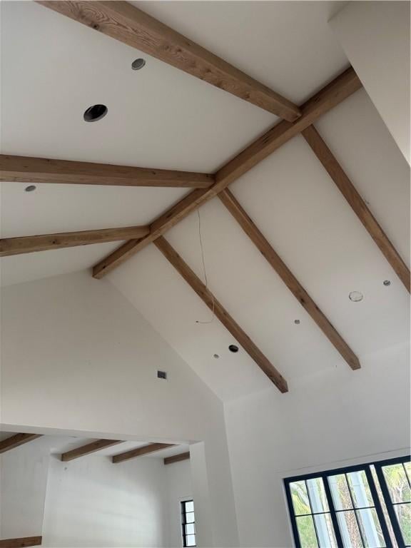 room details with beamed ceiling