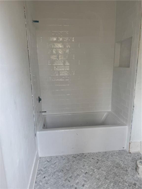 full bath with washtub / shower combination