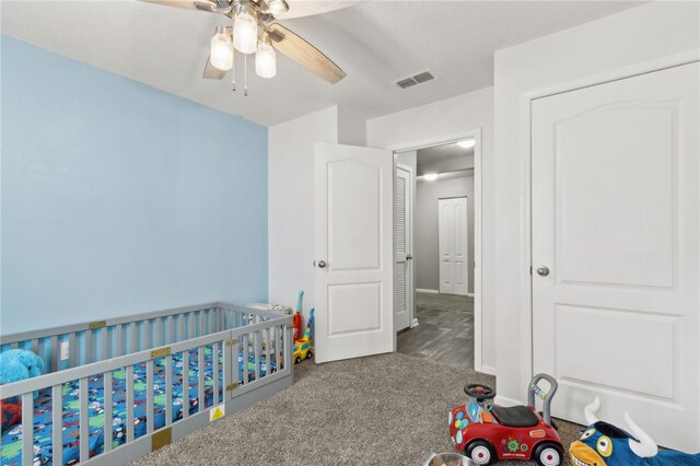 310 Brooklet Cir, Saint Marys, GA 31558 - unfurnished bedroom featuring carpet and ceiling fan