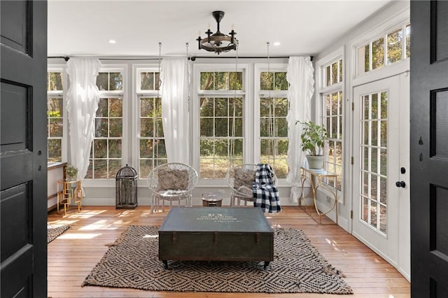 sunroom / solarium with plenty of natural light