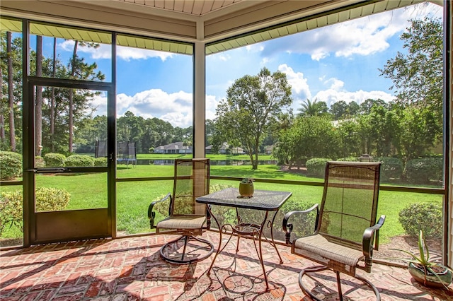 view of sunroom