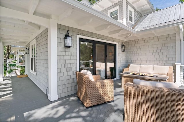 108 Hamilton St, Saint Simons Island, GA 31522 - wooden deck featuring an outdoor hangout area