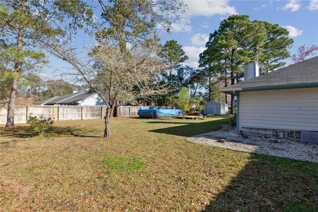 15 Merganser Way, Woodbine, GA 31569 - view of yard featuring a swimming pool and fence